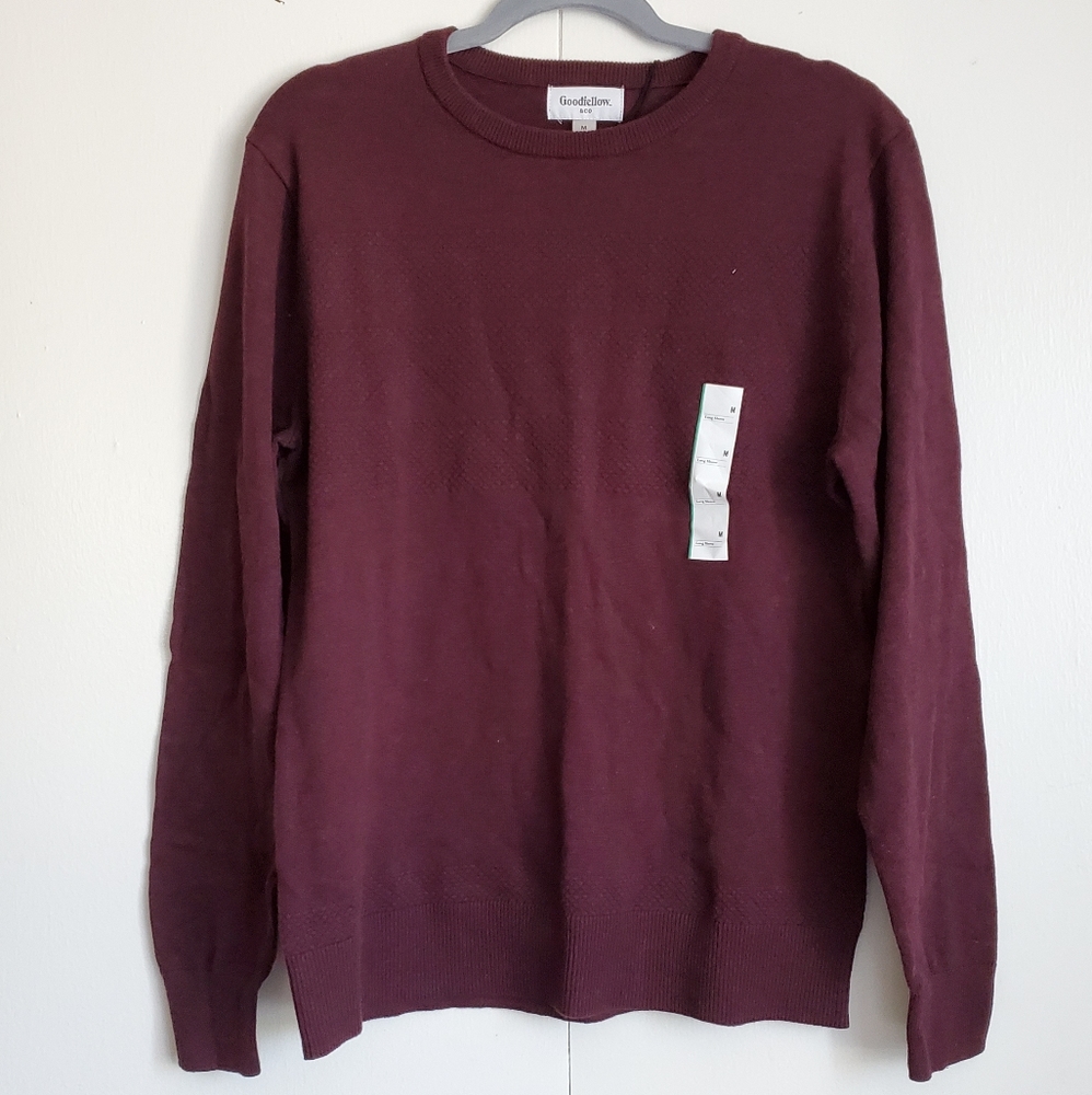 Men's Textured Regular Fit Crewneck Sweater Good